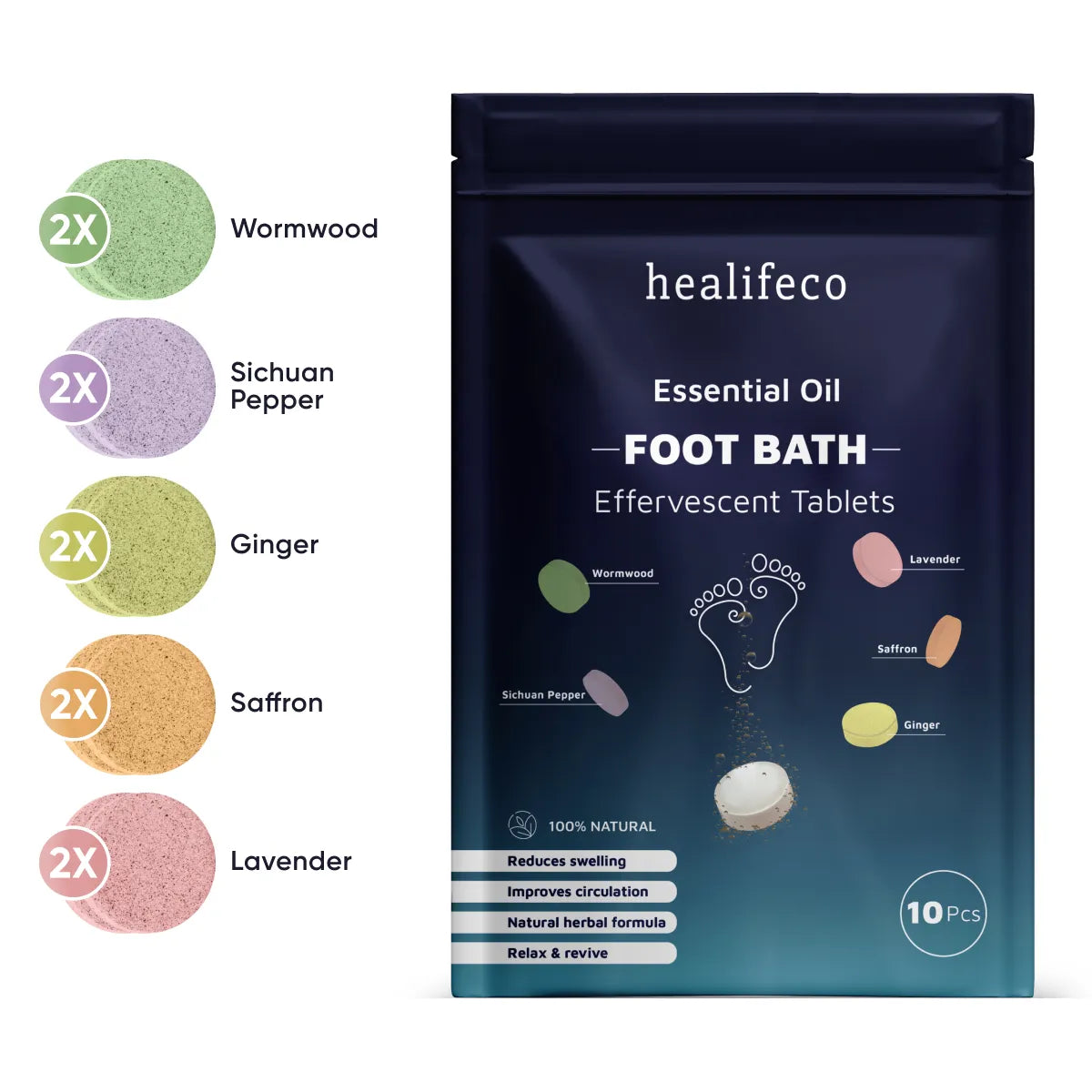 Healifeco Effervescent Foot Spa Tablets