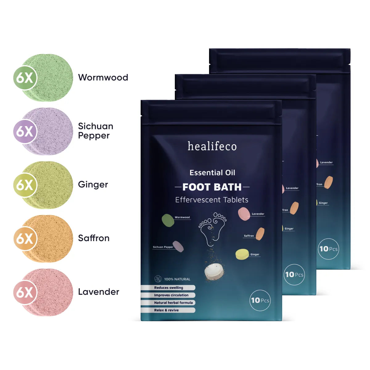 Healifeco Effervescent Foot Spa Tablets